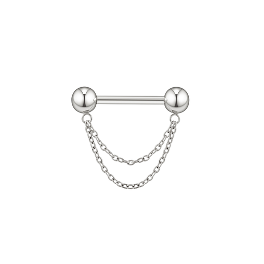 Bare Cascade Nipple Barbell 14G