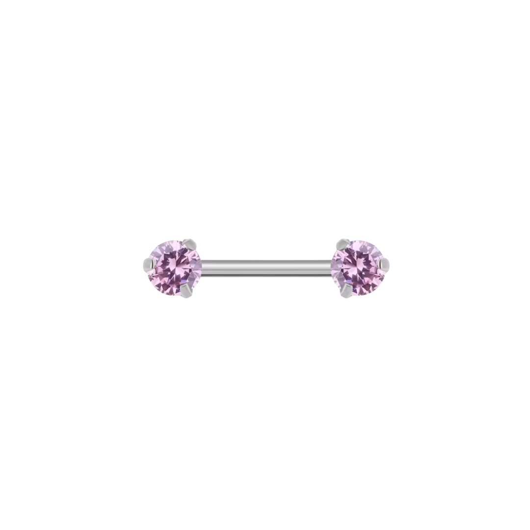 Sola Pink Nipple Barbell 14G